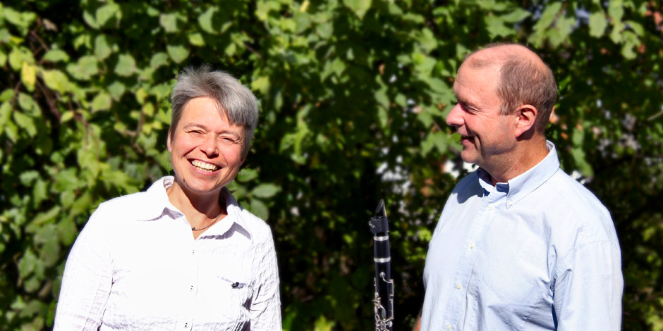 Foto von Diethart und Gertrud Stecher im Garten